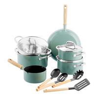 KOCHTOPFSET Mayflower 5-teilig  - Hellblau, Basics, Glas/Holz (0cm)