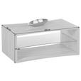 COUCHTISCH Freiform Weiß 100/60/43 cm  - Weiß, KONVENTIONELL, Glas/Holzwerkstoff (100/60/43cm) - Carryhome