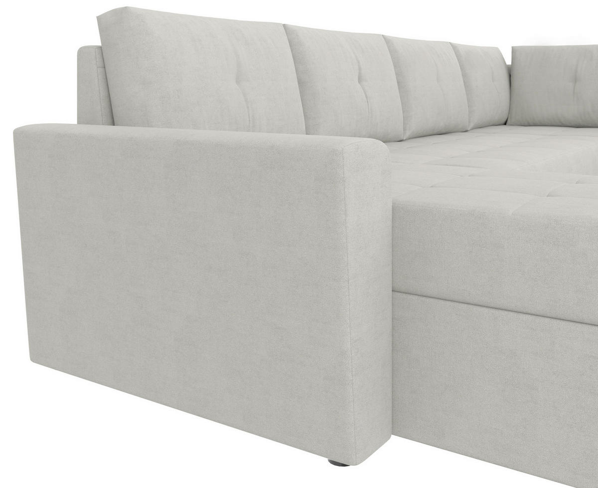 WOHNLANDSCHAFT TERMOLI Beige Jacquard  - Beige/Schwarz, Design, Kunststoff/Textil (155/297/212cm) - MID.YOU