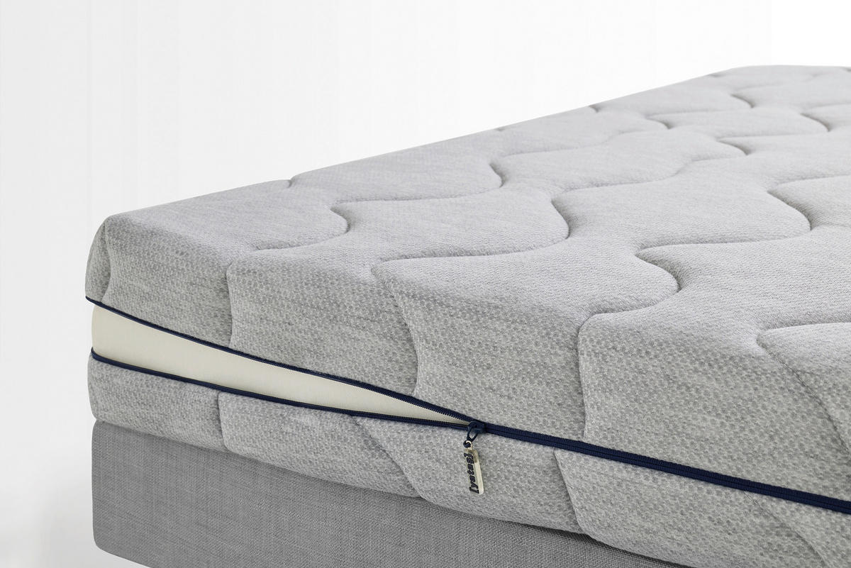 KOMFORTSCHAUMMATRATZE Optimum Flex 100/200 cm Höhe ca. 16 cm  - Grau, Basics, Textil (100/200cm) - Yatas
