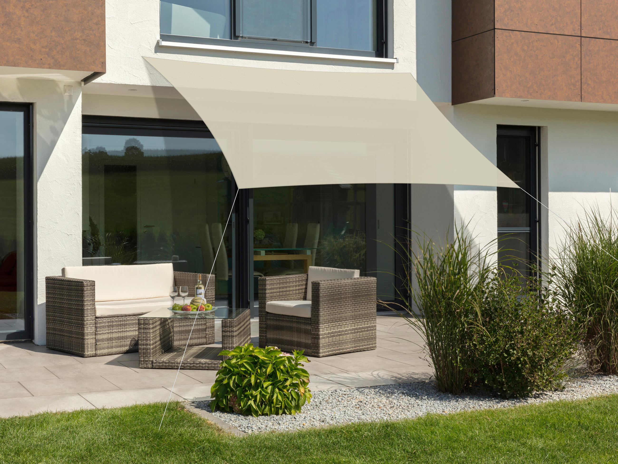 GARTENSONNENSEGEL - Naturfarben, Basics, Textil (360/0,5/250cm) - Schneider