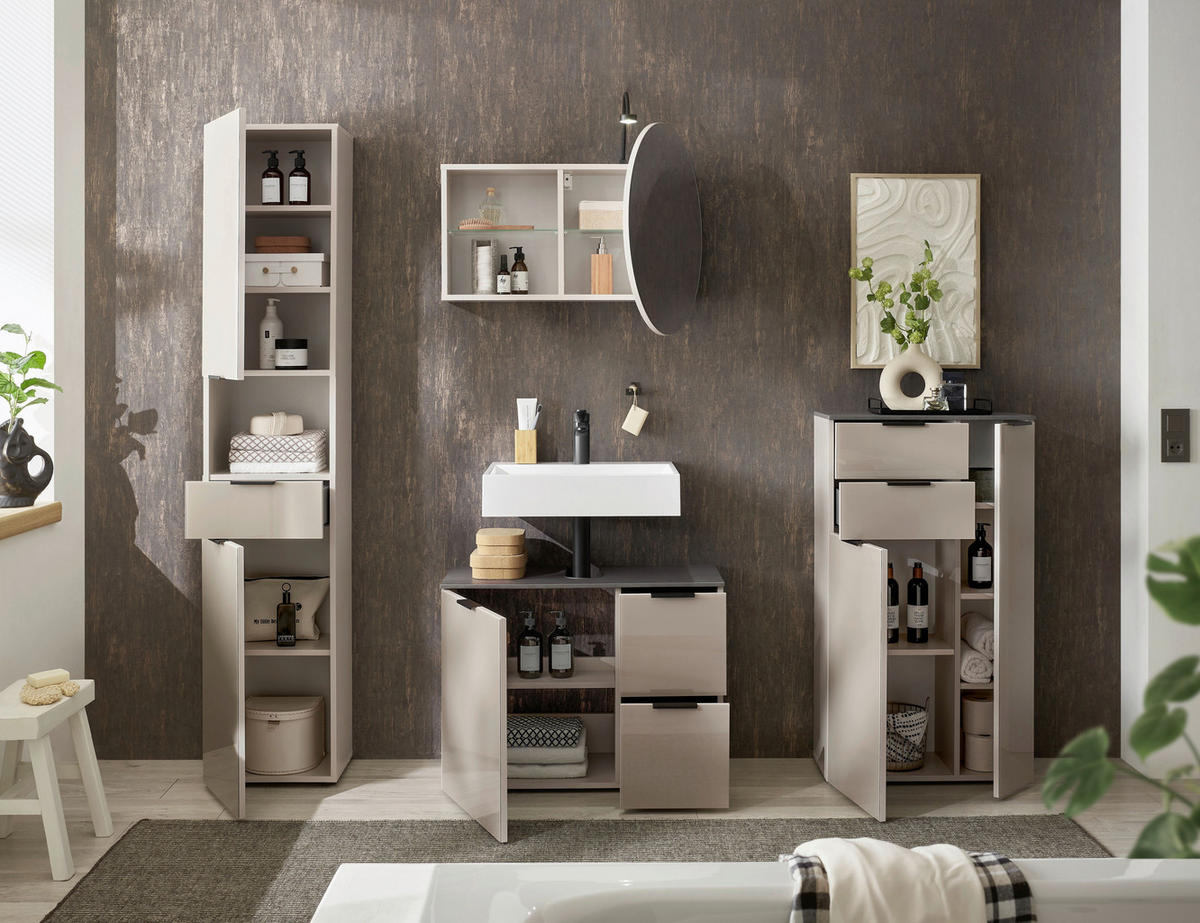 SPIEGELSCHRANK 80/60/20 cm  - Kaschmir, LIFESTYLE, Glas/Holzwerkstoff (80/60/20cm) - home24