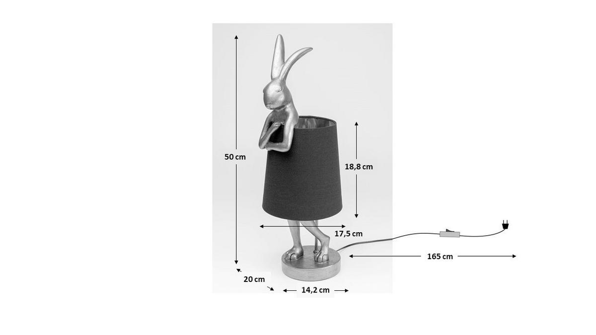 TISCHLEUCHTE 17/50/20 cm   - Goldfarben/Weiß, KONVENTIONELL, Kunststoff/Fell (17/50/20cm) - Kare-Design