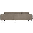 ECKSOFA  in Chenille Taupe  279/222 cm  - Taupe/Schwarz, KONVENTIONELL, Kunststoff/Textil (279/222cm) - Hom`in