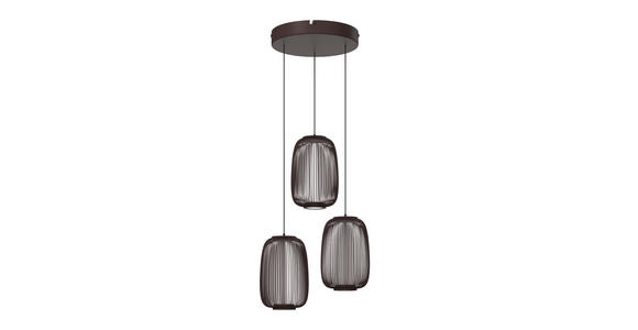 LED-HÄNGELEUCHTE Cage 40/50-150 cm  - Kupferfarben, Design, Kunststoff/Metall (40/50-150cm) - Dieter Knoll