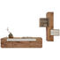 WOHNWAND Wildeiche massiv Eichefarben, Weiß - Eichefarben/Weiß, Design, Glas/Holz (308,6/190,5/46,5cm) - Valnatura WOHNWAND Wildeiche massiv Eichefarben, Weiß - Eichefarben/Weiß, Design, Glas/Holz (308,6/190,5/46,5cm) - Valnatura