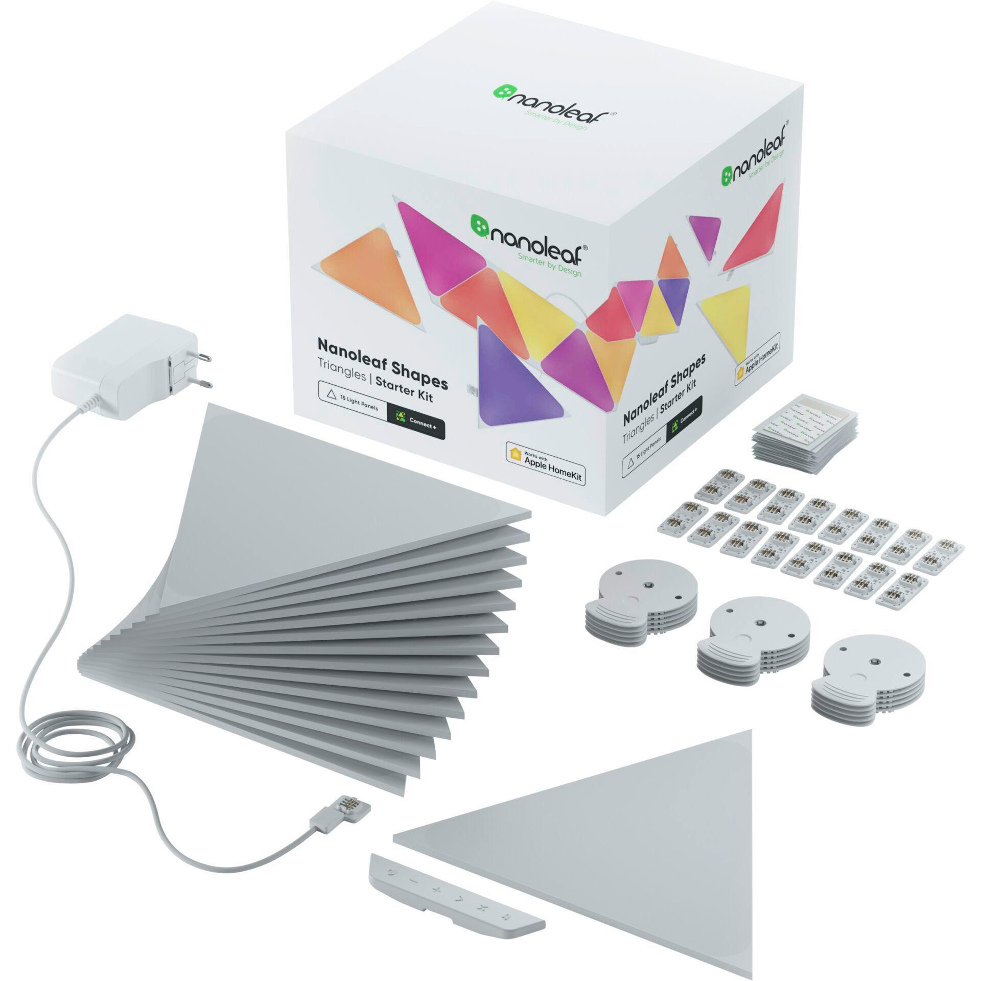 Nanoleaf Triangles 15-er Pack NANOLEAF 23/0,6/20 cm   - Weiß, Basics, Kunststoff (23/0,6/20cm)