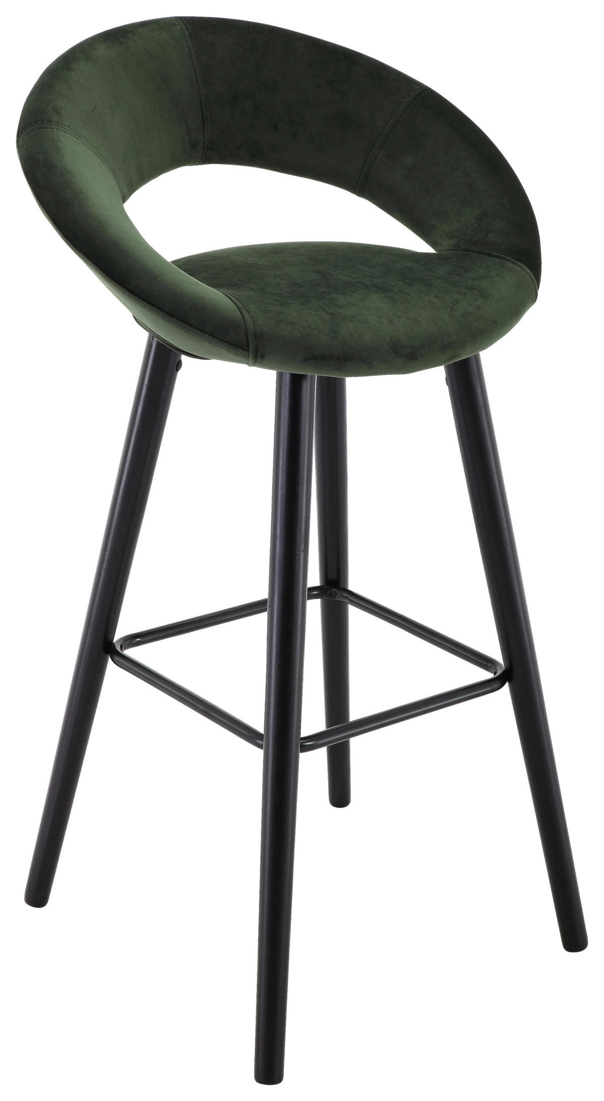 BARSKA STOLICA  tamnozelena   - tamnozelena, Moderno, drvo/tekstil (55,5/98/49cm) - Xora