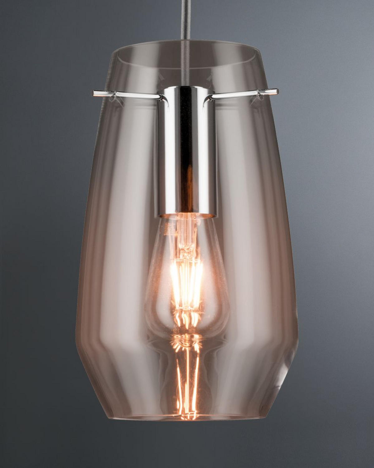 SCHIENENSYSTEM-LEUCHTENSCHIRM URail   - Klar, Design, Glas (28cm) - Paulmann