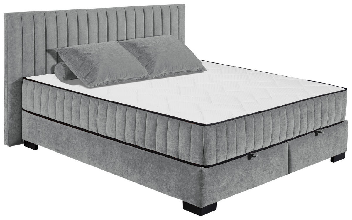 LIT COFFRE 180/200 cm  in Anthrazit  - noir/anthracite, Modern, textile/matière synthétique (180/200cm) - MID.YOU