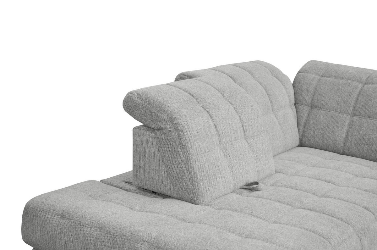 ECKSOFA Grau Webstoff  - Schwarz/Grau, Design, Holz/Textil (216/302cm) - Xora