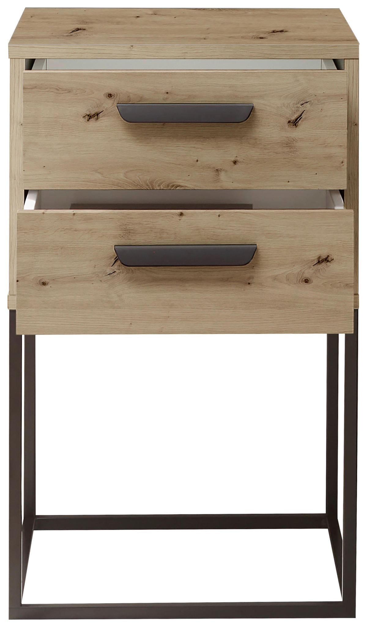 NACHTSCHRANK 40/65/38,5 cm  - Schwarz/Eiche Artisan, MODERN, Holzwerkstoff/Kunststoff (40/65/38,5cm) - Livetastic