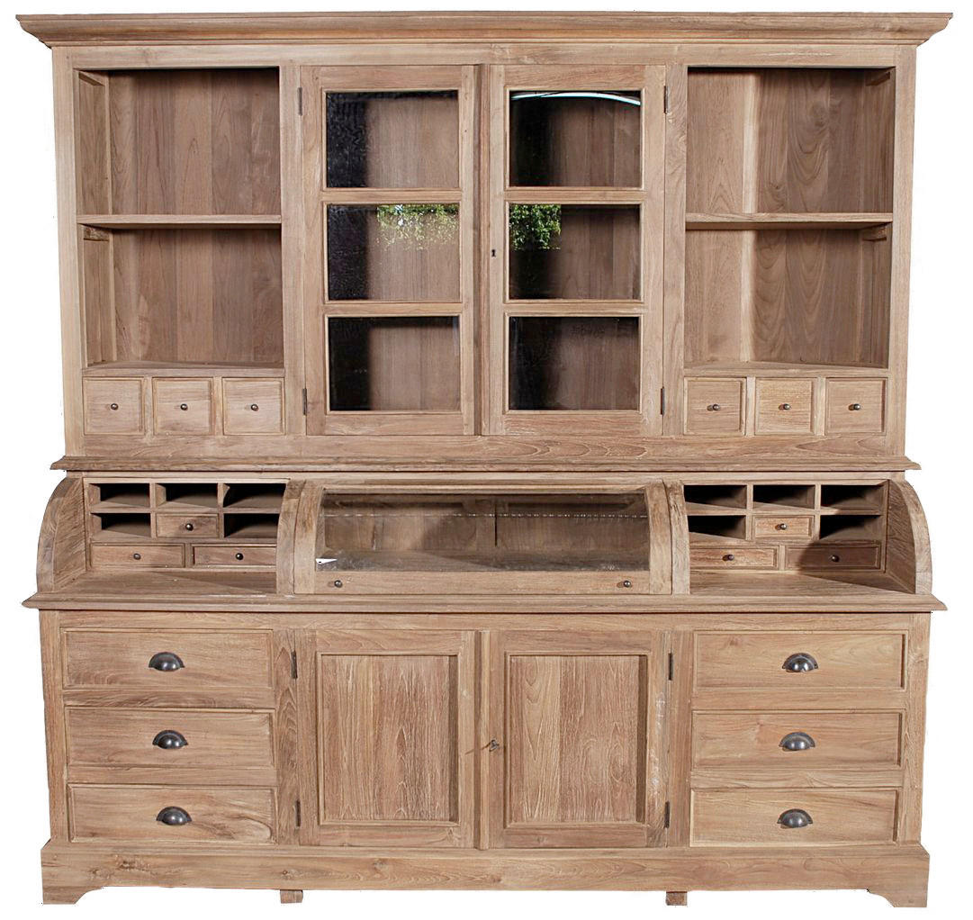 BUFFET 220/210/60 cm  in Naturfarben  - Messingfarben/Naturfarben, Design, Holz/Metall (220/210/60cm) - MID.YOU
