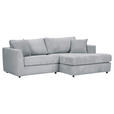 ECKSOFA  in Cord Hellgrau  234/170 cm  - Hellgrau/Schwarz, KONVENTIONELL, Kunststoff/Textil (234/170cm) - Carryhome