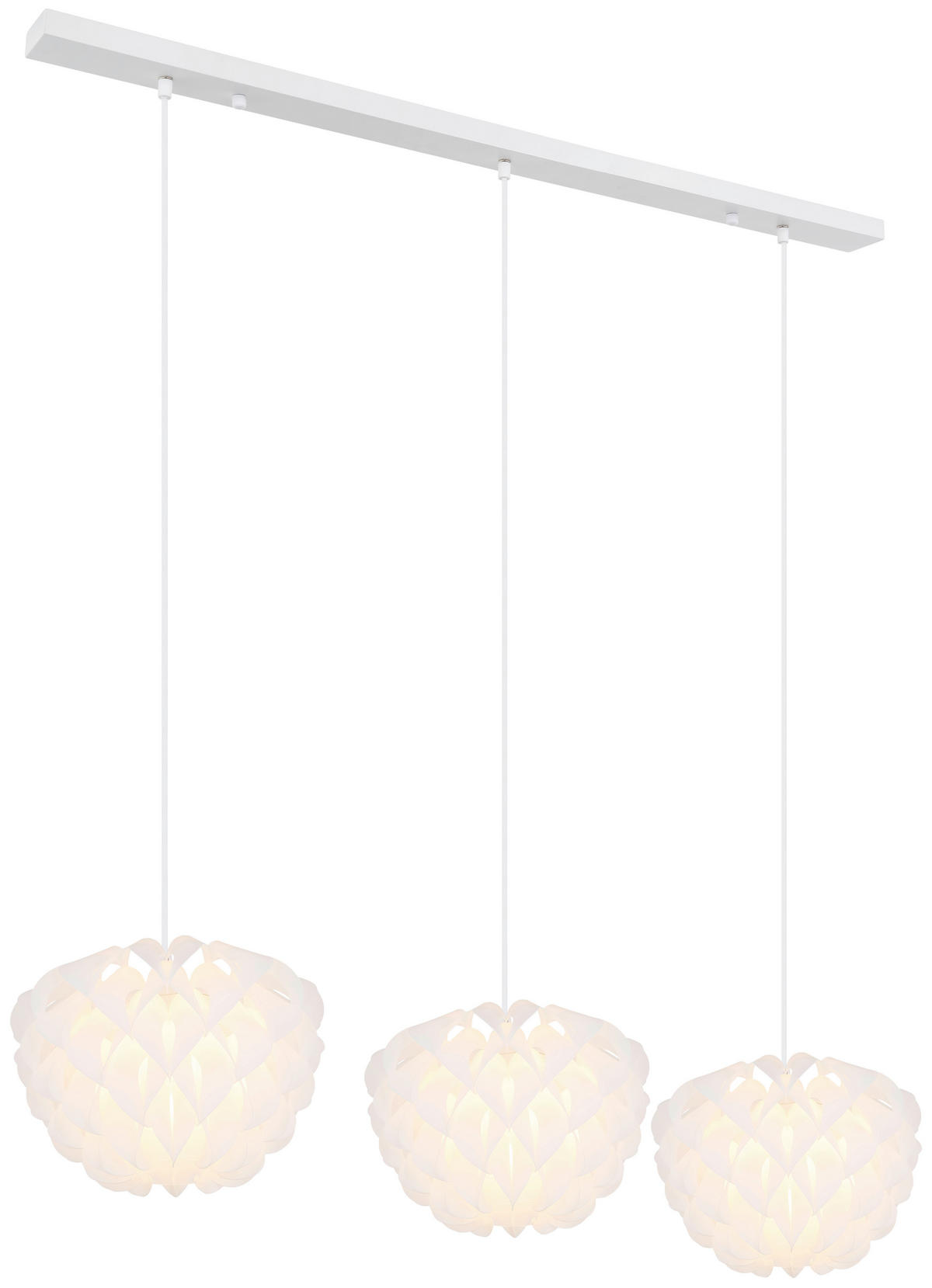 VISEČA SVETILKA   101/26/120 cm           E14 - bela, Basics, kovina/umetna masa (101/26/120cm) - Globo