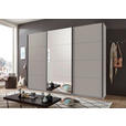 SCHWEBETÜRENSCHRANK 270/208/65 cm 3-türig Graphitfarben, Sahara - Schwarz/Graphitfarben, Design, Glas/Holzwerkstoff (270/208/65cm) - Carryhome