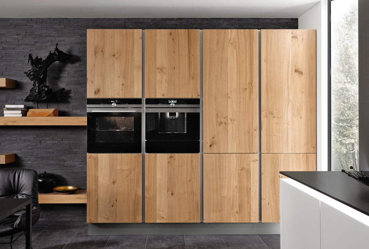 EINBAUKÜCHE SOFT LACK  - Eichefarben/Weiß, Design, Holzwerkstoff - Nolte Küchen