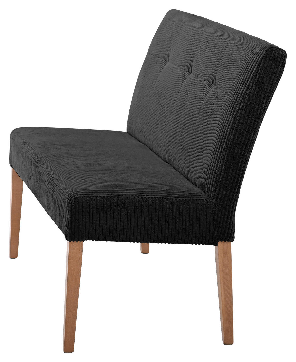 SITZBANK 140/92/66 cm  in Schwarz, Buchefarben  - Buchefarben/Schwarz, KONVENTIONELL, Holz/Textil (140/92/66cm) - home24