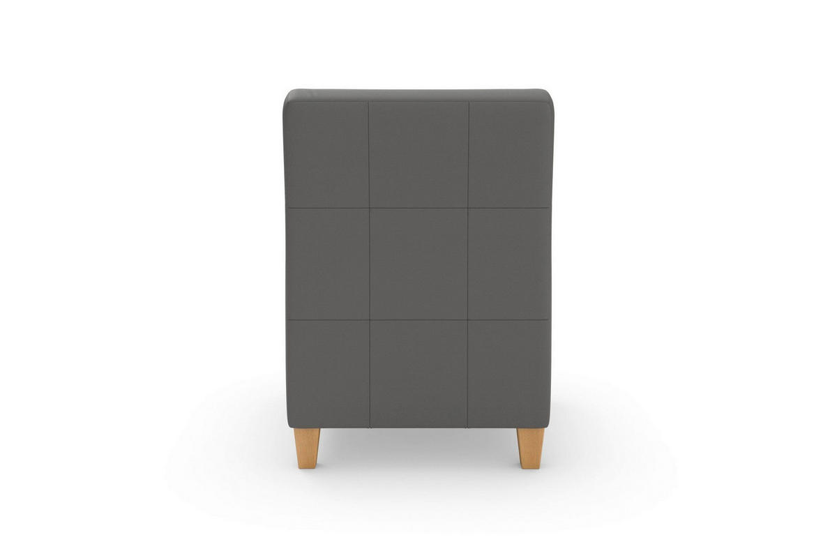 SESSEL in Echtleder Mokka  - Eichefarben/Mokka, Basics, Leder/Holz (70/93/75cm) - Sit & More
