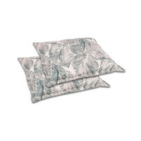 GARTENSITZKISSEN 2-er Set Blätter  - Beige/Grau, Basics, Textil (50/7/50cm)