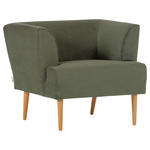 SESSEL in Cord Olivgrün  - Buchefarben/Olivgrün, Design, Holz/Textil (85/71/80cm) - Hom`in