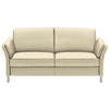 2,5-SITZER in Echtleder Ecru  - Ecru/Alufarben, Design, Leder/Metall (164/82/99cm) - Dieter Knoll