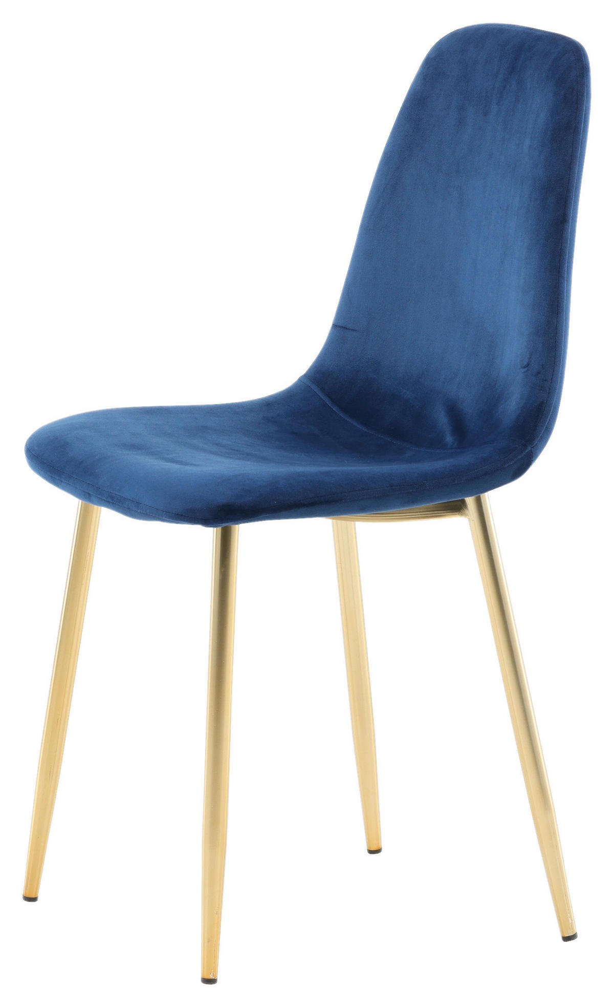 STOLSET 2 styck stål sammet  - ljusblå/mässingsfärgad, Design, metall/textil (44/86/52cm) - Livetastic