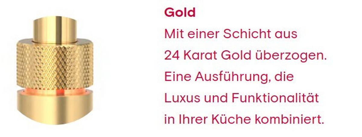 SEIFENSPENDER Nordic  - Goldfarben, Basics, Metall (3,5/8/10cm) - Quooker