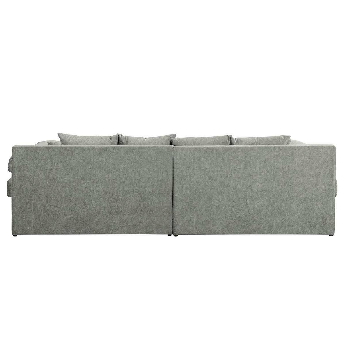 ECKSOFA Naomi Grau Mikrofaser Rückenkissen  - Schwarz/Grau, Design, Kunststoff/Textil (243/284cm) - P & B
