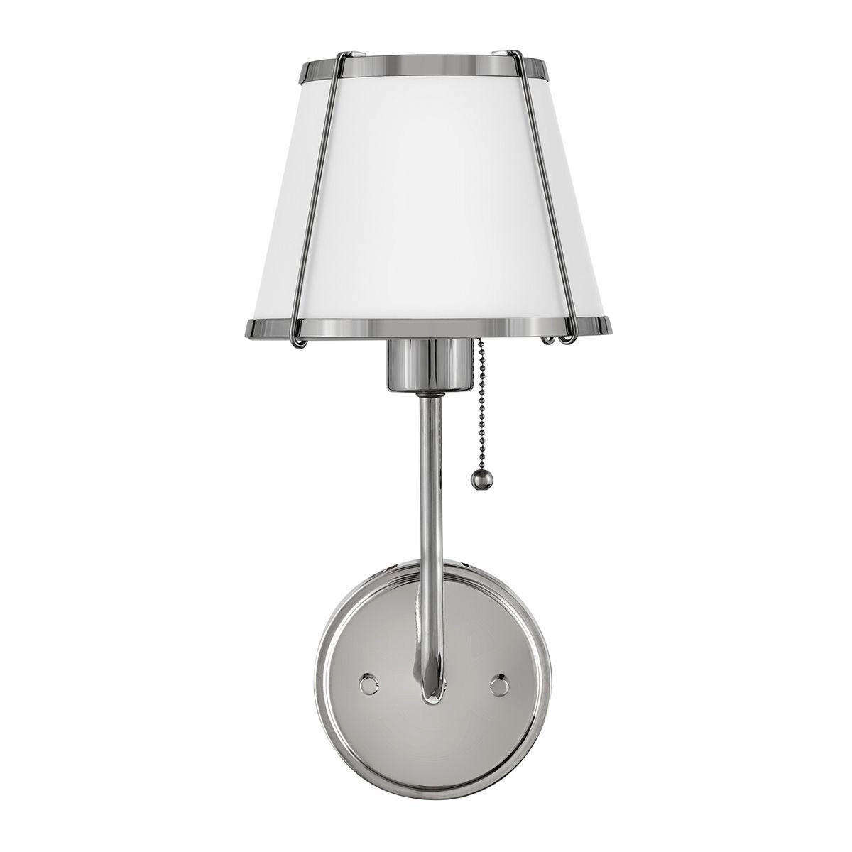WANDLEUCHTE Clarke   - Weiß/Nickelfarben, KONVENTIONELL, Metall (40/18,4/22,2cm)