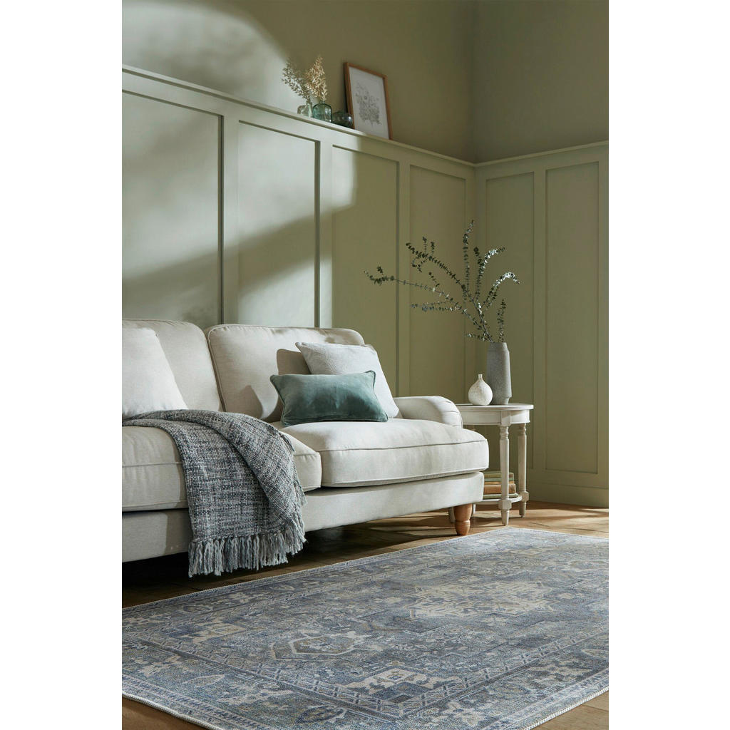 Thumbnail - Xora Flachwebeteppich Hebden Washable, Grün, Textil, Struktur, rechteckig, 160x230 cm, für Fußbodenheizung geeignet, in ...