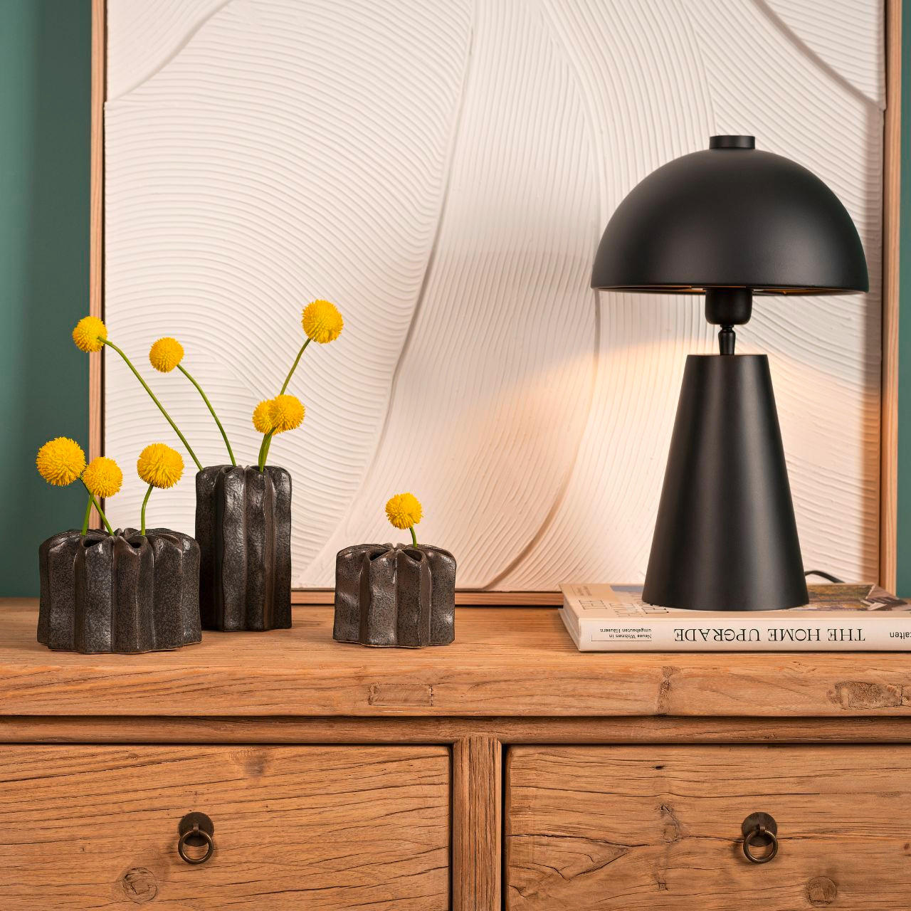 VASE 15 cm  - Braun, Basics, Keramik (9/15/9cm)
