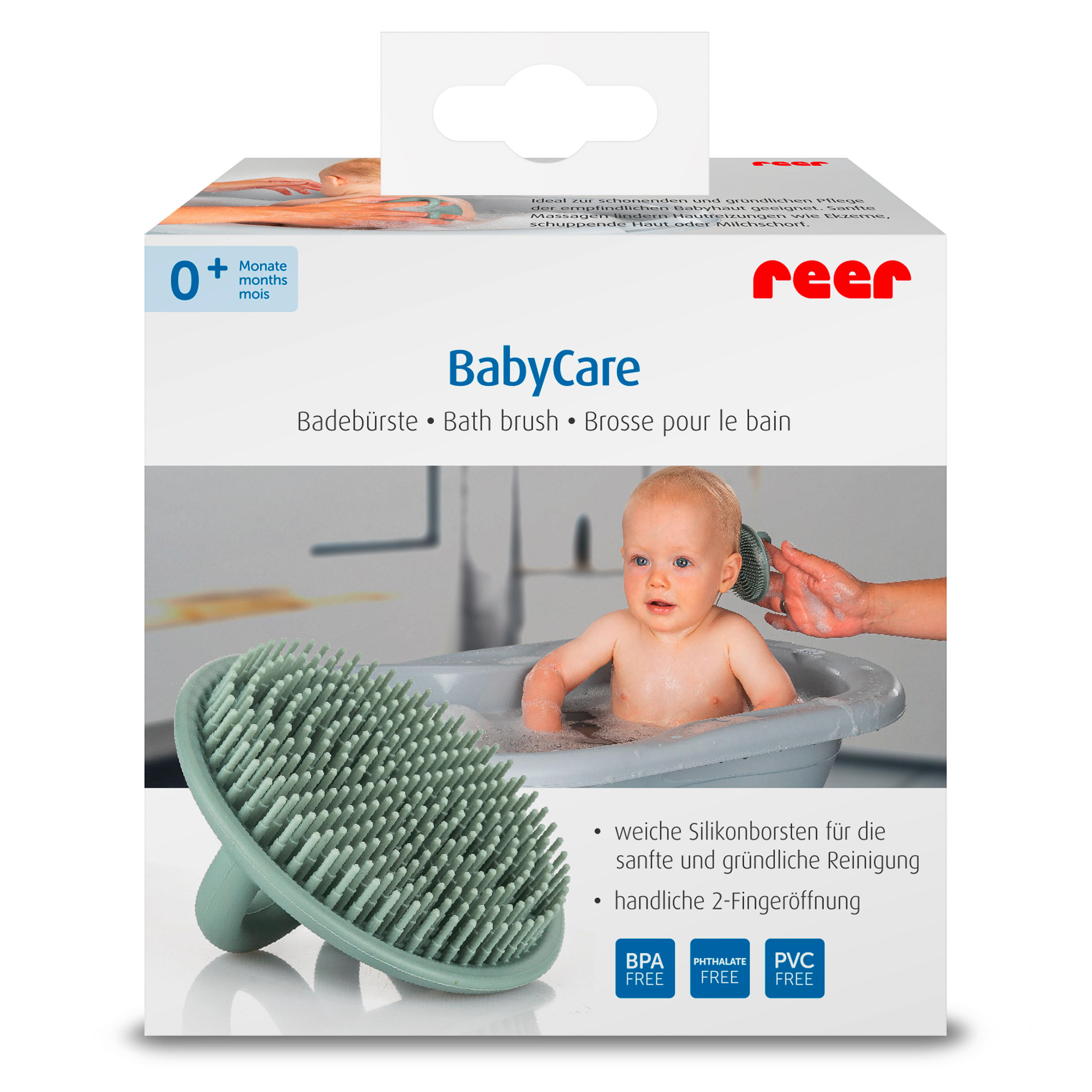 BABYBÜRSTE - Mintgrün, Basics, Kunststoff (9,4/3,8/8,4cm) - Reer