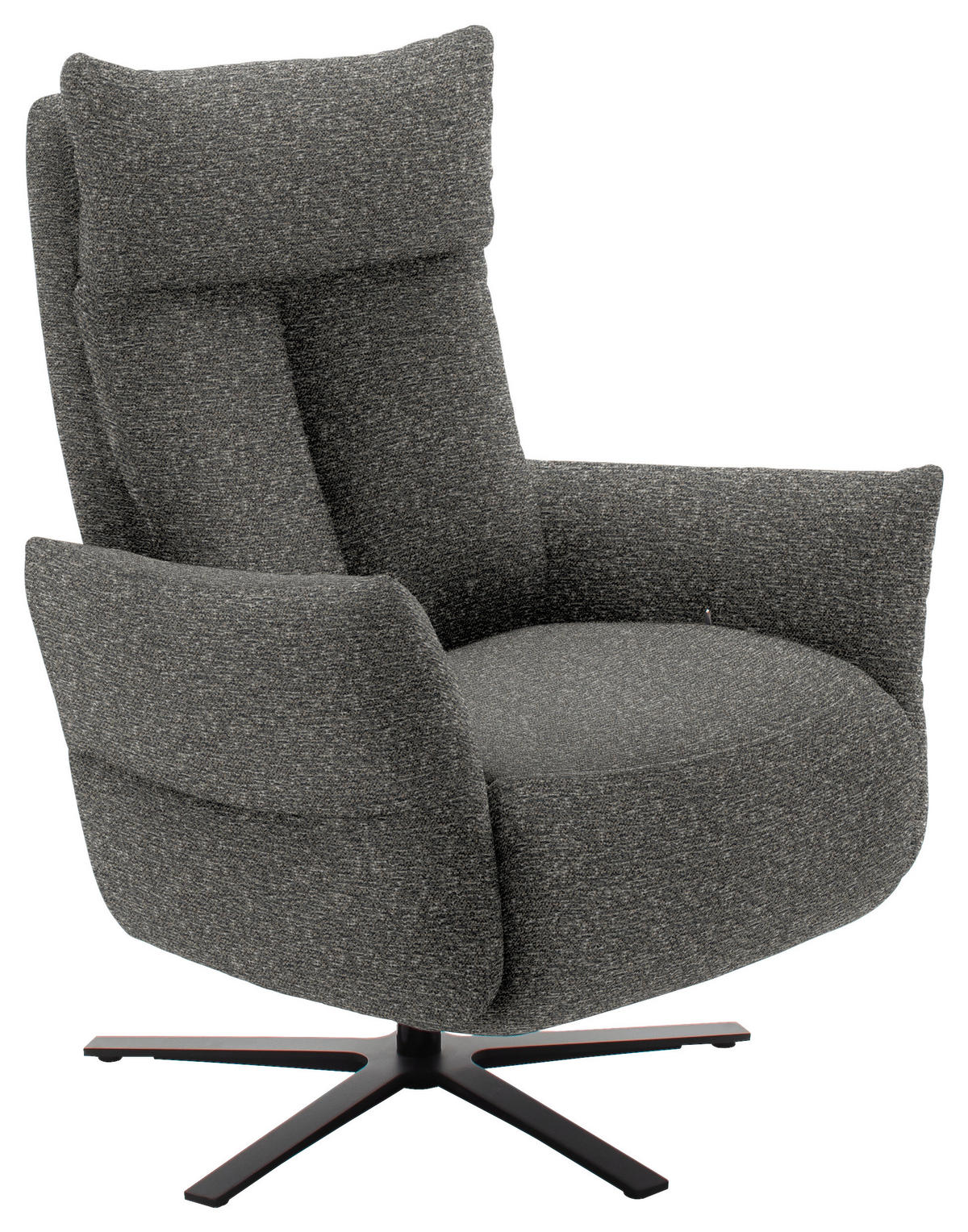 FERNSEHSESSEL  mit Relaxfunktion Chenille Dunkelbraun  - Dunkelbraun/Schwarz, Design, Textil/Metall (74/115/85cm) - Schöner Wohnen