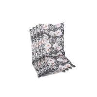 SESSELAUFLAGENSET in Anthrazit, Weiß Blume  - Anthrazit/Weiß, Basics, Textil (50/9/120cm)
