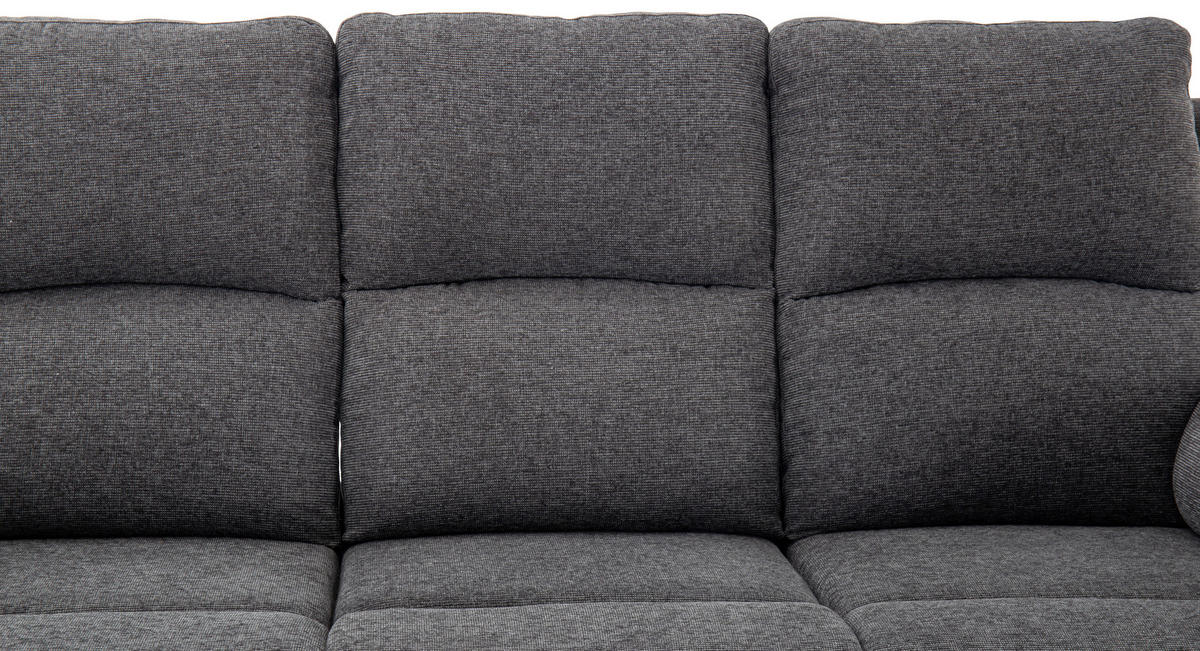 SITZGARNITUR VERONA Leinenoptik Dunkelgrau  - Dunkelgrau/Schwarz, Design, Kunststoff/Textil (84,5/133,5/100,5/92cm) - Livetastic