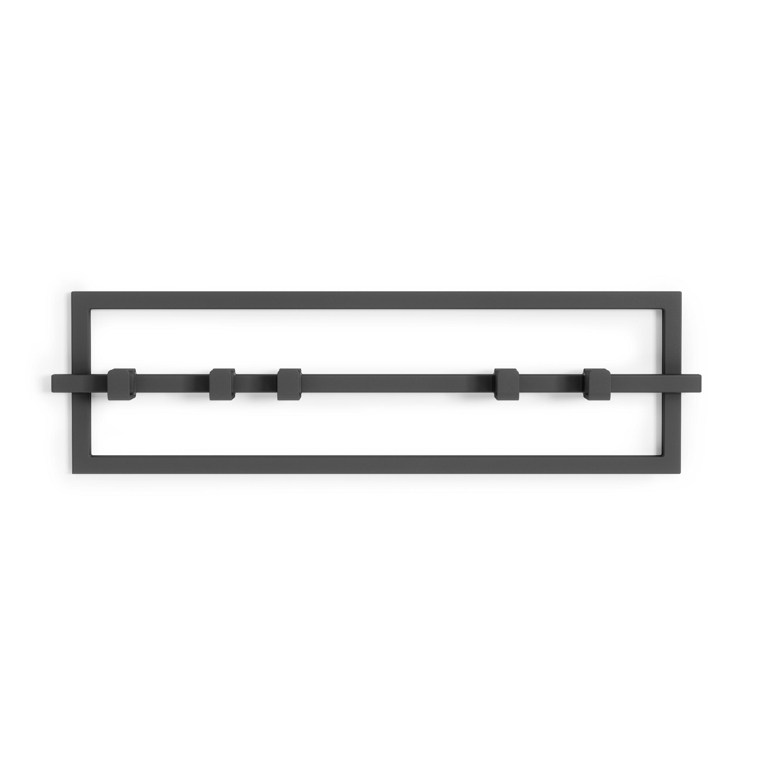 WANDGARDEROBE Schwarz - Schwarz, Basics, Metall (53/15/6cm) - Umbra