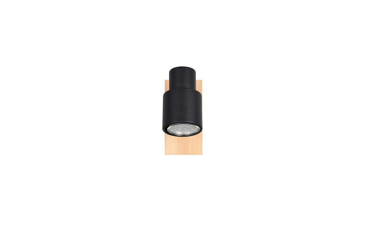 STRAHLER - Schwarz/Kieferfarben, Natur, Holz/Metall (14/15/6cm)