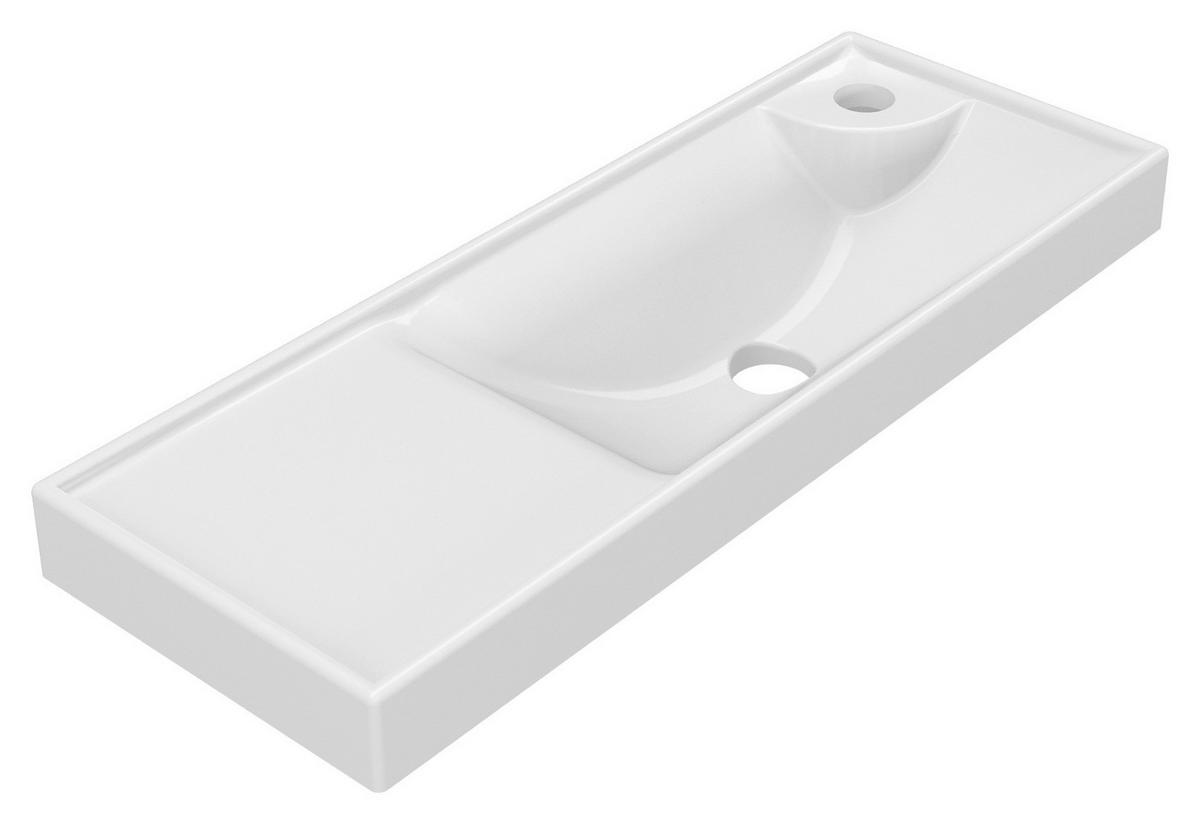 BADEZIMMER 3-teilig  in  - Kaschmir/Weiß Hochglanz, MODERN, Keramik/Holzwerkstoff (60/140/22cm) - MID.YOU