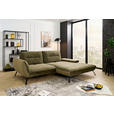 ECKSOFA Olivgrün Webstoff  - Schwarz/Olivgrün, KONVENTIONELL, Textil/Metall (273/191cm) - Carryhome