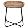 BEISTELLTISCH 66,5/66,5/57,5 cm Tanne furniert Schwarz rund  - Schwarz, MODERN, Holz/Holzwerkstoff (66,5/66,5/57,5cm)