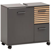 WASCHBECKENUNTERSCHRANK 65,1/60/32 cm  - Eichefarben/Anthrazit, Modern, Holzwerkstoff/Kunststoff (65,1/60/32cm) - Stylife