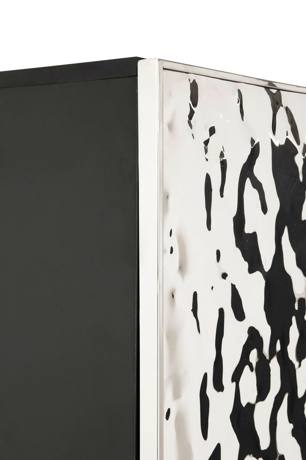 KOMMODE , 80/160/39 cm,  - Chromfarben/Schwarz, Design, Holzwerkstoff/Metall (80/160/39cm) - Kare-Design