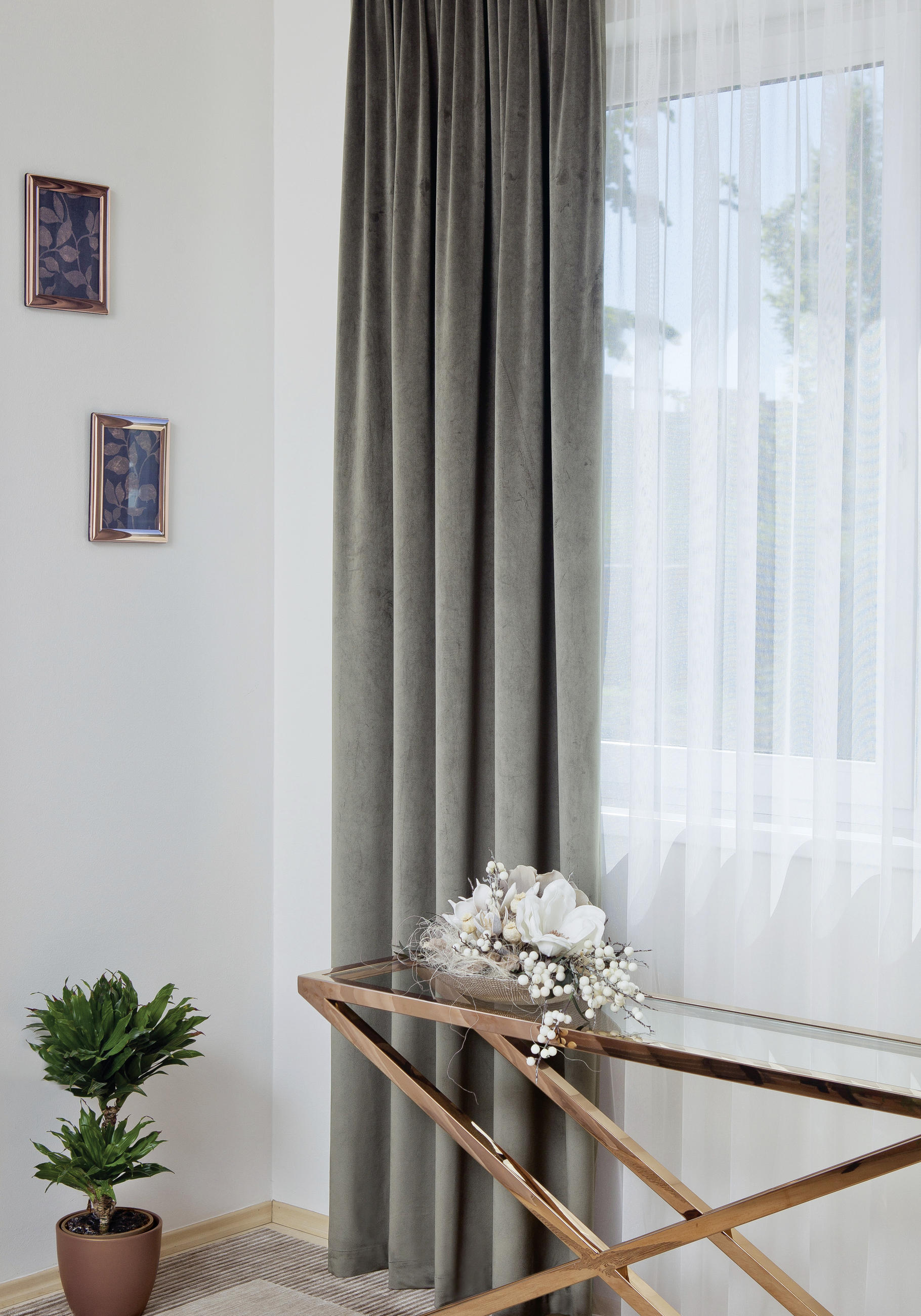 KÉSZFÜGGÖNY sötétítő  - ezüst, Basics, textil (140/250cm)