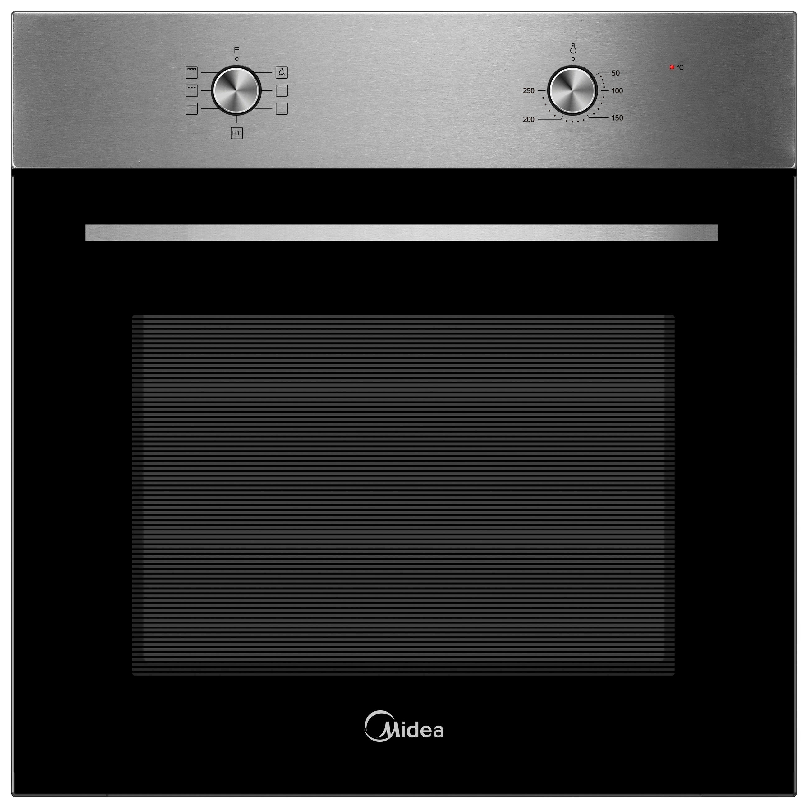INBYGGNADSUGN 65M40M0  - stålfärgad/svart, Basics, metall (59.5/59.5/57.5cm) - Midea