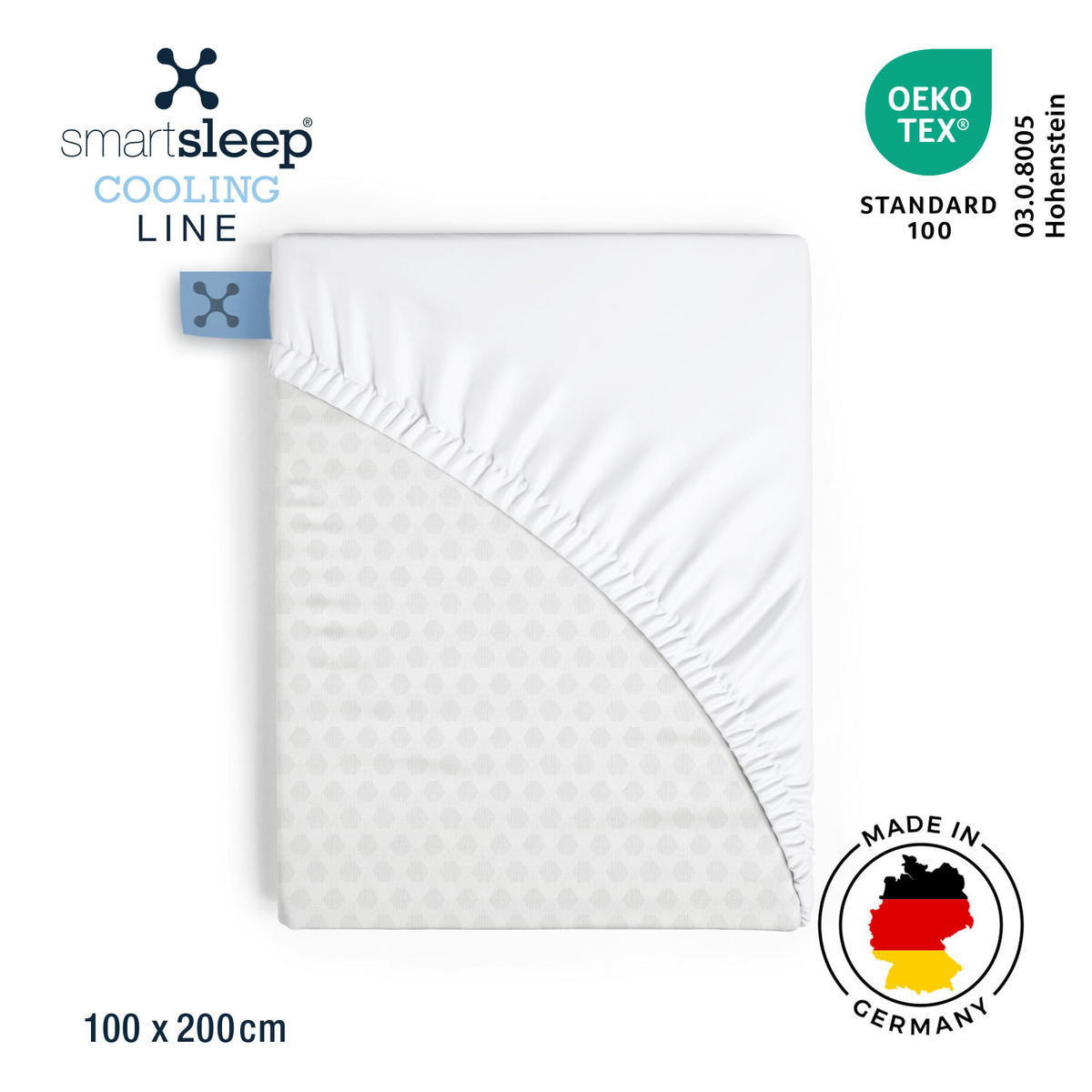 SPANNBETTTUCH COOLING TONES OF COOL®  - Weiß, Basics, Textil (100/200cm) - Smartsleep