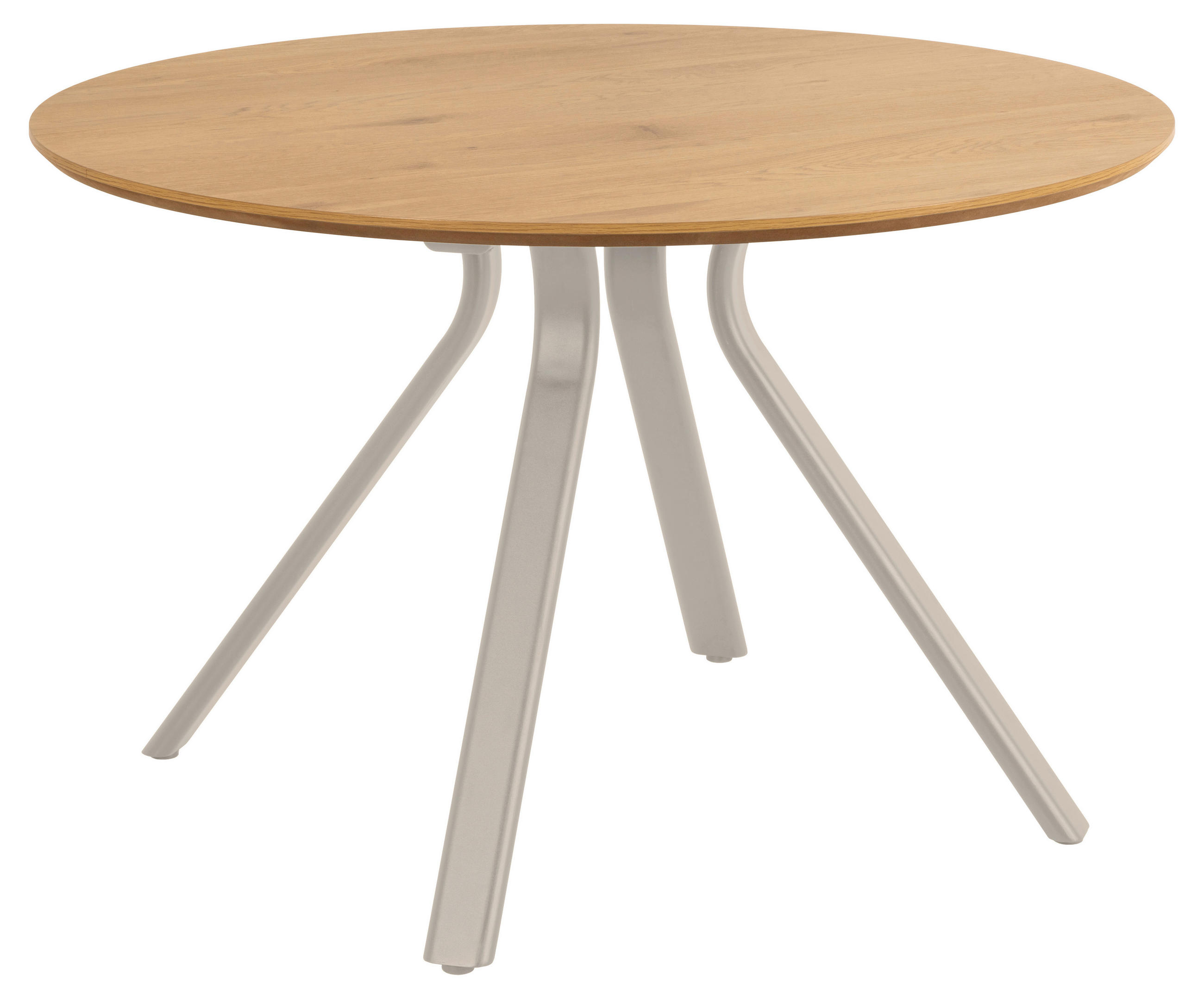 ESSTISCH 120/120/75 cm Nachbildung  Metall, Holzwerkstoff rund Grau, Eichefarben  - Eichefarben/Grau, MODERN, Holzwerkstoff/Metall (120/120/75cm) - Carryhome