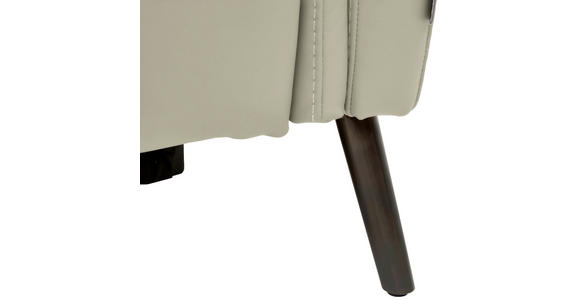 3-SITZER-SOFA  in Echtleder Silberfarben   - Silberfarben/Schwarz, Design, Leder/Metall (210/79/104cm) - Belluti