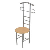 HERRENDIENER in Alufarben, Buchefarben   - Buchefarben/Alufarben, Design, Holzwerkstoff/Metall (47/53/118cm) - MID.YOU