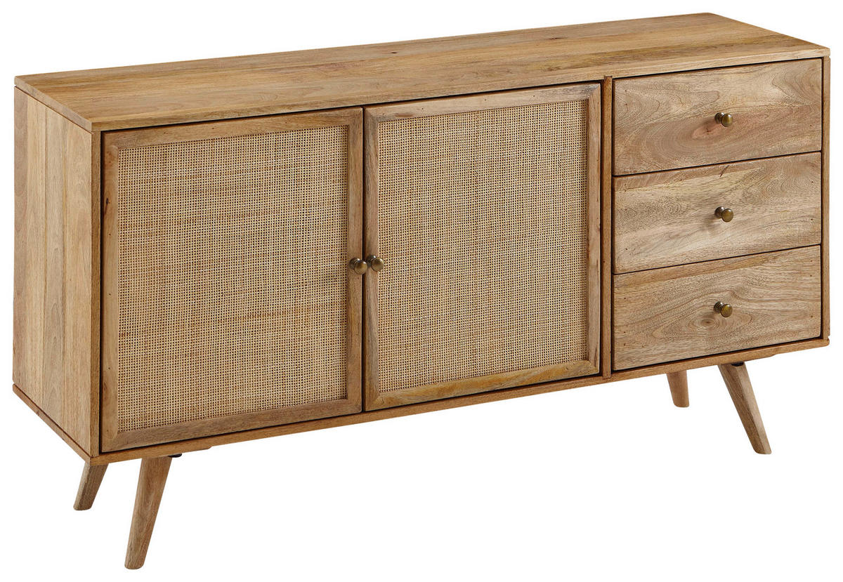 SIDEBOARD 140/75/40 cm  - Goldfarben/Braun, Design, Holz/Metall (140/75/40cm) - MID.YOU